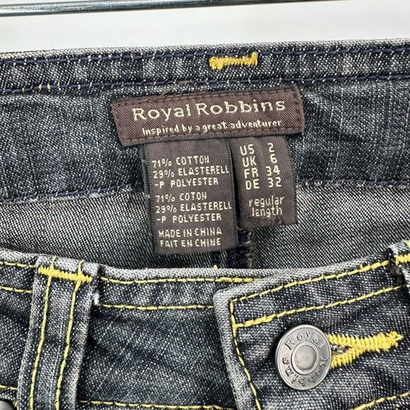 Royal Robbins Womens Bootcut Medium Wash Low Rise Size 2 Jeans - Picture 5 of 5